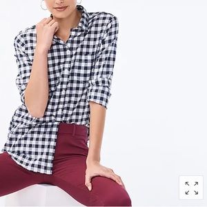 J Crew Gingham button-down shirt